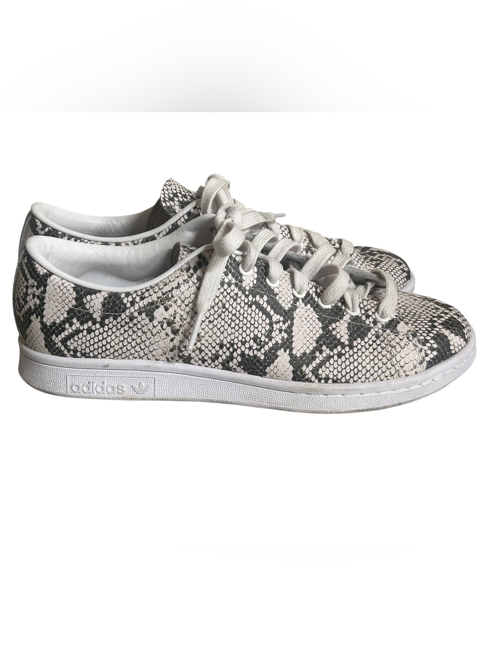 Adidas Stan Smith AOH 001 x Hyke White  Python Print Sneakers Size 7